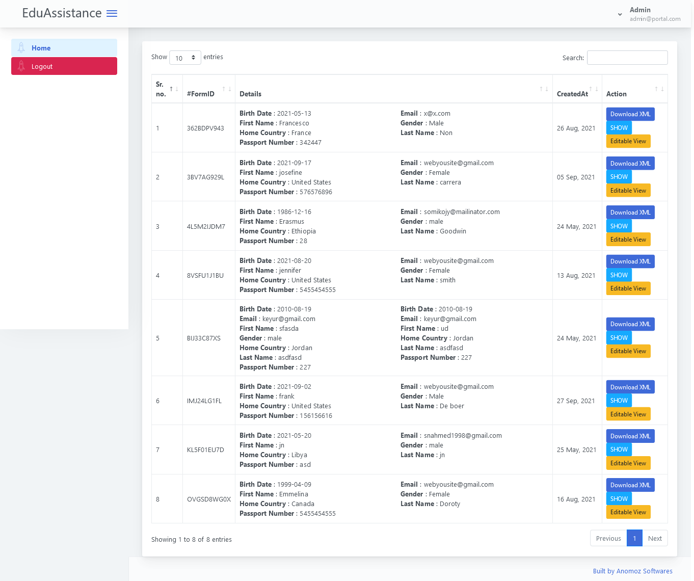 Pds Forms Project Details